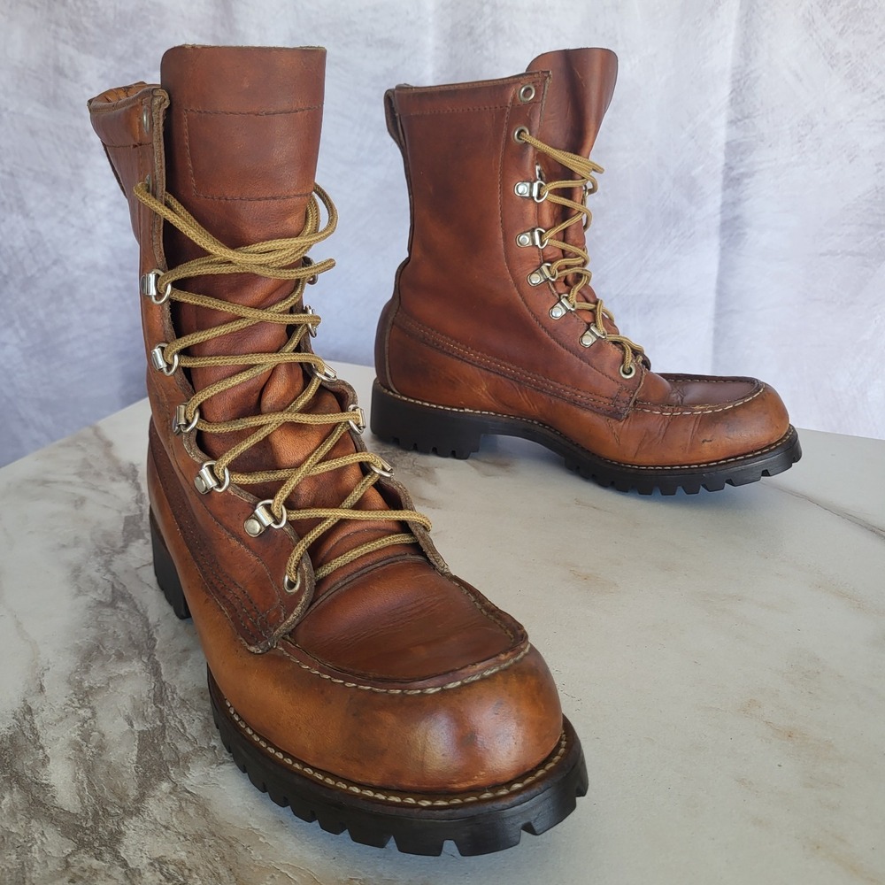 Vintage 823 Redwing Irish Setter Sport Moc Toe Hunting Boots Size 7 C Men's